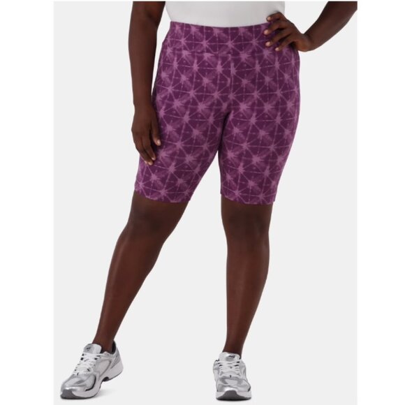 Terra & Sky Women’s Plus Biker Shorts 9" Inseam Shibori Violet Pink Size 4X - Picture 6 of 7
